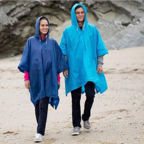 Mad Dasher 1800 Adult Reusable Rain Poncho Blue Color - Picture 8 of 11